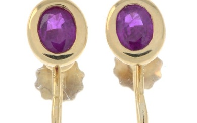 18ct gold ruby earrings