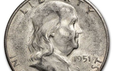 1951-S Franklin Half Dollar 20-Coin Roll AU