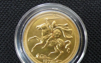 1973 Elizabeth II Isle of Man Gold sovereign, UNC