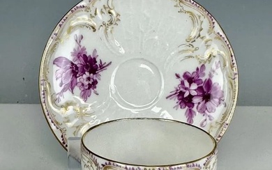 19TH C. BERLIN KPM DEMITASSE CUP AND SAUCER