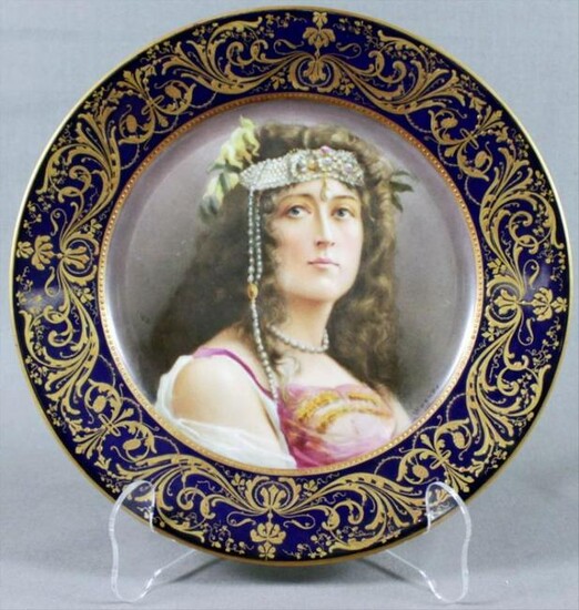 19Th C. Royal Vienna Plate Signed Wagner