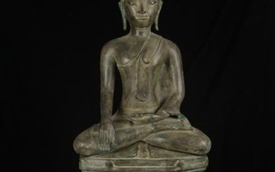 19th Century Enthroned Laos Meditation Buddha