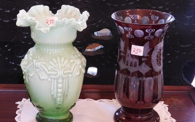 2 Glass vases