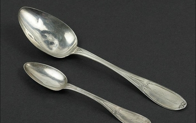 A Set of Coin Silver Spoons.