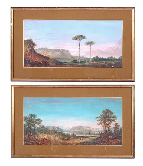 2x signed, Ferriere, E, Mountainous landscape with