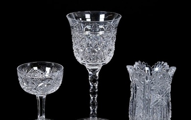 (3) Items, American Brilliant Cut Glass