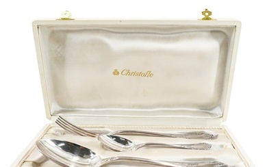 (3 Pc) Christofle Silver Plated "Marly" 3-Pc Serving Utensils Set