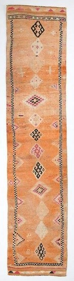 3x13 TURKISH VINTAGE RUG,Oushak Handmade Wool