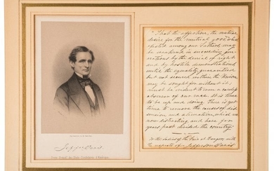 47050: Jefferson Davis Autograph Quotation Signed "Jeff