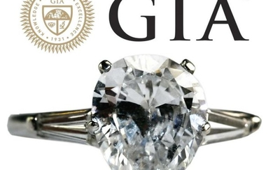 2.26ct Pear Shape Diamond Solitaire Ring GIA Cert