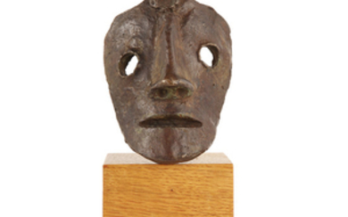 ANDRE DERAIN (1880-1954) Petit masque Bronze cast with brown patina;...