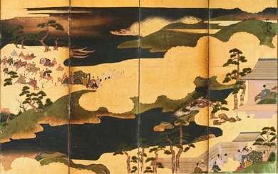 ANONYMOUS, EDO PERIOD, 17TH CENTURY | SCENES FROM THE TALES OF ISE (ISE-MONOGATARI)