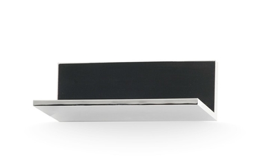 Applique Hide L par Philippe Stark, édition Flos, en aluminium chromé finition noire, 12x40x9,6 cm