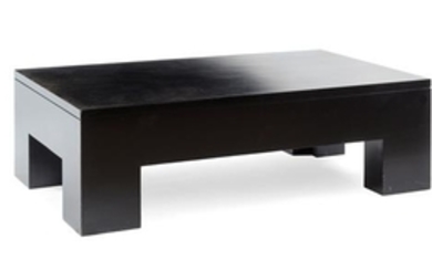 A Custom-Designed Black Painted Low Table