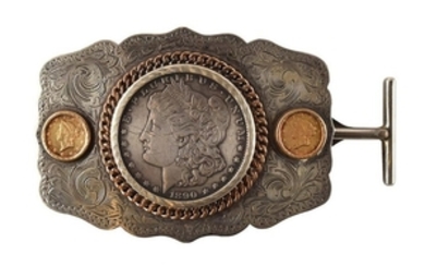 Dwight D. Eisenhower's Silver Dollar Belt Buckle