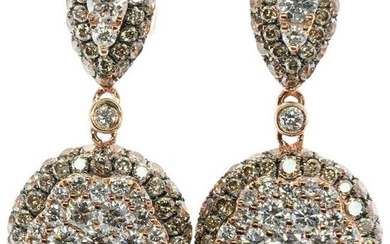 EFFY Natural Diamond Earrings 14K Rose Gold Dangle Drop