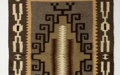 A FINE LATE 20TH CENTURY TWO GREY HILLS NAVAJO WEAVING