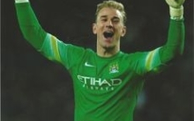 Football Joe Hart 12X8 signed colour photo pictured during his time at Manchester City. Charles Joseph John Hart (born 19...