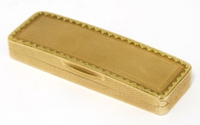 A George III 18ct gold toothpick box
