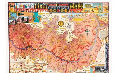 Grand Canyon Map poster by Jo Mora