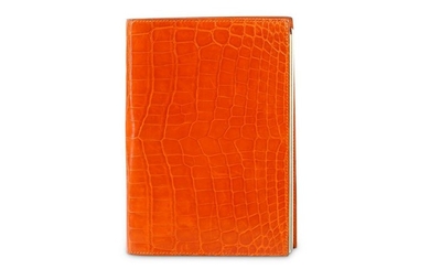 Hermès Orange Fue Alligator Diary Cover