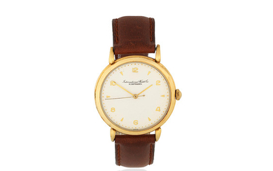International Watch Company. An 18K gold manual wind wristwatch