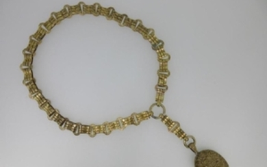 A late 19th century bar and hoop link collar suspending