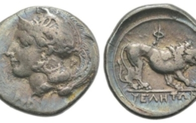 Northern Lucania, Velia, c. 340-334 BC. AR Didrachm (24mm, 7.30g,...