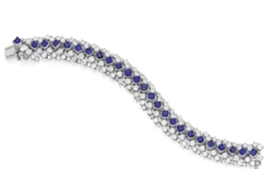 Sapphire and Diamond Bracelet, Oscar Heyman & Brothers
