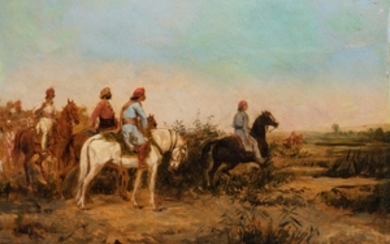 Scuola europea del XIX secolo ARABIAN HORSEMEN