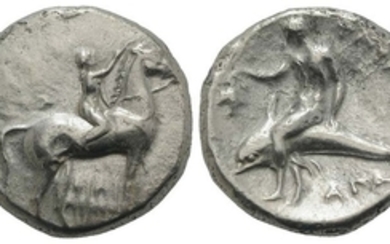 Southern Apulia, Tarentum, c. 302-280 BC. AR Nomos (21mm, 7.70g,...