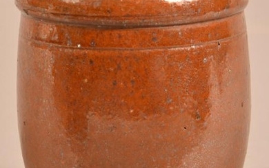 W. Smith, Womelsdorf (PA) Glazed Redware Storage Jar.