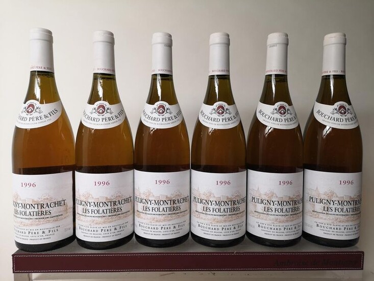 6 bouteilles Puligny-Montrachet 1er cru "Les…