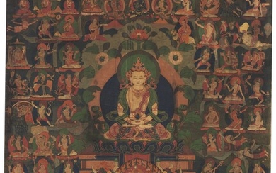 A THANGKA DEPICTING CHIME TSUGPU Tibet, 17th Century
