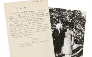 ALBERT EINSTEIN (1879-1955) Lettre autographe signée, en allemand à Otto Einstein