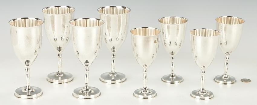 8 Mexican Sterling Silver Goblets incl. JLR