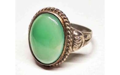 925er Silber Ring + Jade