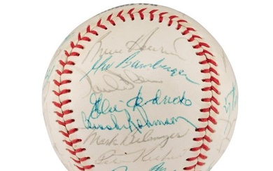A 1968 Baltimore Orioles Team Signed Autograph Baseball