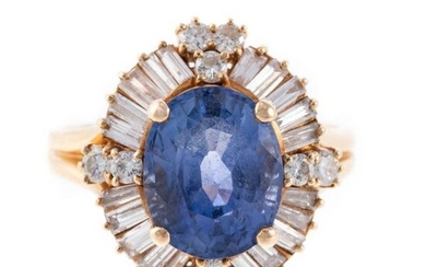 A 3.60ct Sapphire and Diamond Cocktail Ring in 18K