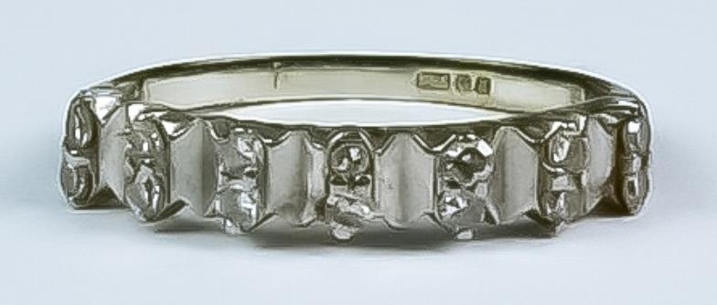 A Diamond Half Eternity Ring, 20th Century, 14ct white...