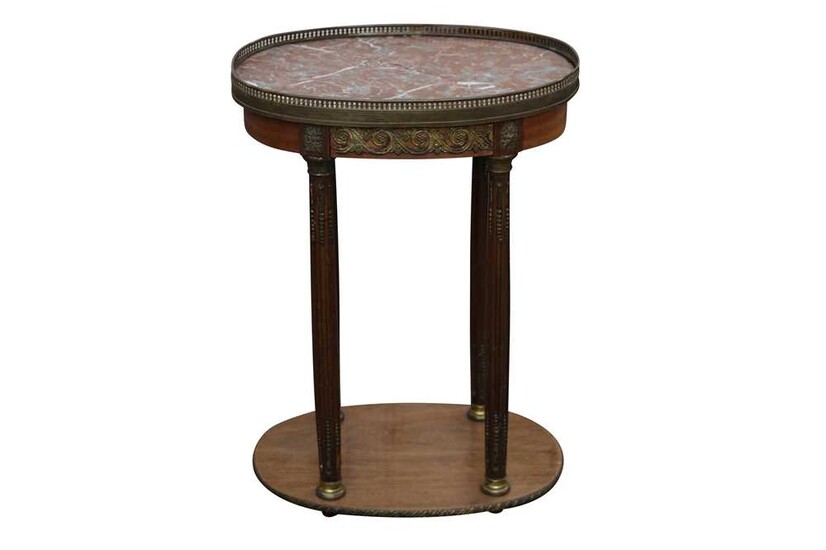 A FRENCH EMPIRE STYLE OVAL OCCASIONAL TABLE, EARLY 20TH CENTURY