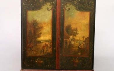 A GOOD 18TH CENTURY CONTINENTAL PAINTED PINE CORNER