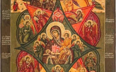 A LARGE ICON SHOWING THE MOTHER OF GOD OF 'THE BURNING
