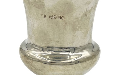 A LATE WILLIAM IV SILVER GOBLET OF PLAIN FORM,...