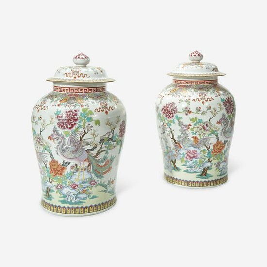 A Large Pair of Samson Chinese Export Style Famille