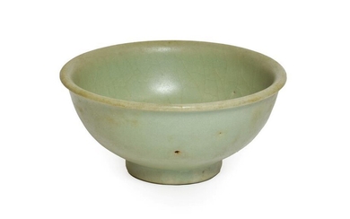 A Longquan Celadon Glazed Bowl, Ming Dynasty, of circular form...