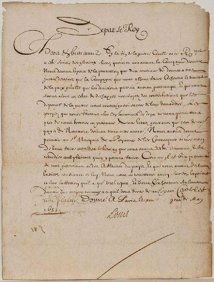A Louis XIV Royal Document