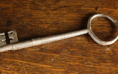 A Medieval Iron Key 6” x 2” (15 cm x 5...