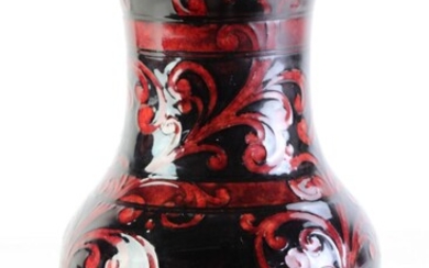 A Moorcroft Flambe Vase H: 24cm (Good Restorations To Top Section)