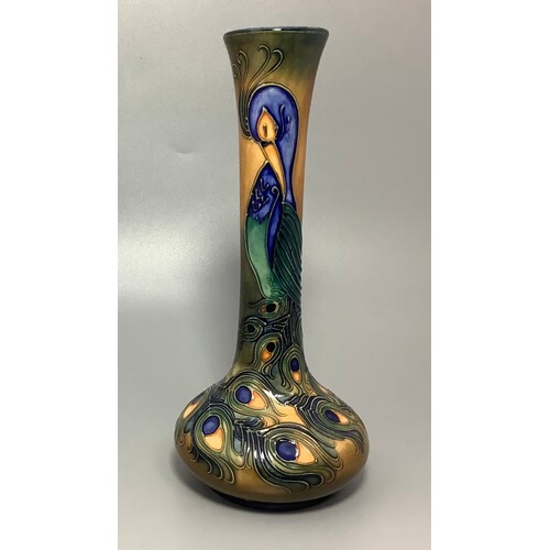 A Moorcroft pottery vase of Persian form, decorated in the P...